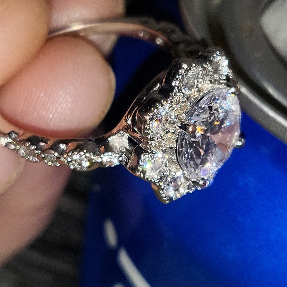 Platinum Octagonal Halo Engagement Ring